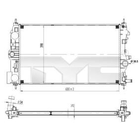 Achetez des Radiateur du moteur TYC 725-0037 à prix pour 125,61 €