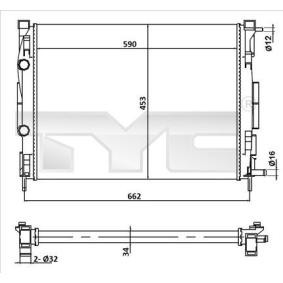 Achetez des Radiateur du moteur TYC 728-0054 à prix pour 121,35 €