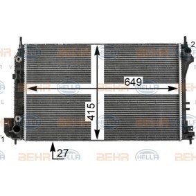 Kühler, Motorkühlung von HELLA 8MK 376 700-441
