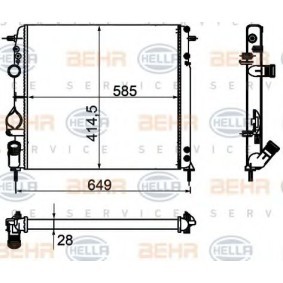 Acquista Radiatore motore da HELLA 8MK 376 755-364 a buon mercato per soli 91,52 €