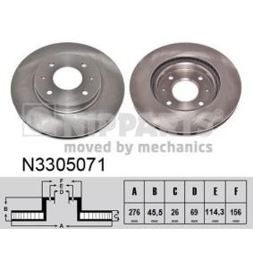 Comprar Disco de freno de NIPPARTS N3305071 a bajo precio de 53,68 €