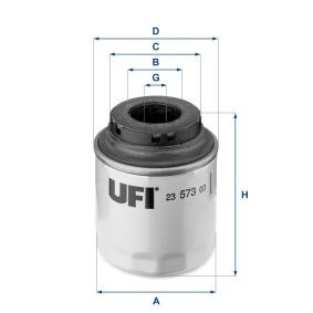 Köp Oljefilter av UFI 23.573.00 till det låga priset 198,42 kr