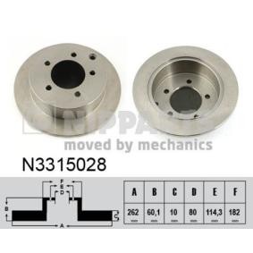 Comprar Disco de freno de NIPPARTS N3315028 a bajo precio de 47,52 €