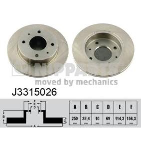 Comprar Disco de freno de NIPPARTS J3315026 a bajo precio de 29,62 €