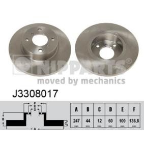 Comprar Disco de freno de NIPPARTS J3308017 a bajo precio de 36,43 €