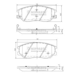 Bremsbeläge von NIPPARTS J3600327