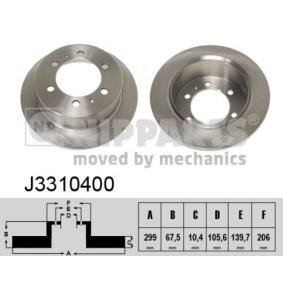 Comprar Disco de freno de NIPPARTS J3310400 a bajo precio de 56,55 €