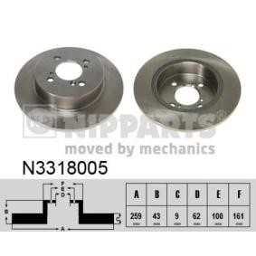 Comprar Disco de freno de NIPPARTS N3318005 a bajo precio de 43,72 €