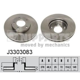 Bremsscheibe J3303083 von NIPPARTS günstig für 77,72 € online kaufen