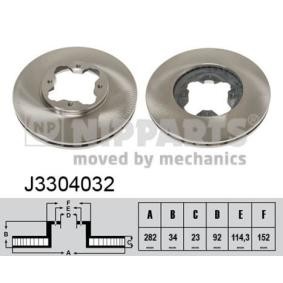 Comprar Disco de freno de NIPPARTS J3304032 a bajo precio de 51,73 €