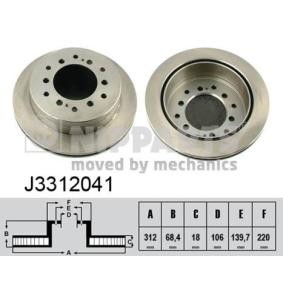 Comprar Disco de freno de NIPPARTS J3312041 a bajo precio de 66,58 €