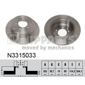 Comprar Disco de freno de NIPPARTS N3315033 a bajo precio de 53,23 €