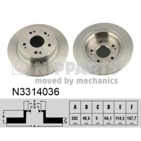 Comprar Disco de freno de NIPPARTS N3314036 a bajo precio de 38,79 €
