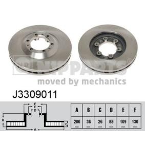 Comprar Disco de freno de NIPPARTS J3309011 a bajo precio de 34,69 €
