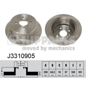 Comprar Disco de freno de NIPPARTS J3310905 a bajo precio de 41,66 €