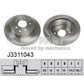 Comprar Disco de freno de NIPPARTS J3311043 a bajo precio de 67,82 €