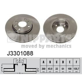 Comprar Disco de freno de NIPPARTS J3301088 a bajo precio de 60,27 €