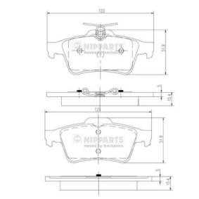 Bremsbeläge N3613022 von NIPPARTS günstig für 27,86 € online kaufen