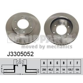 Comprar Disco de freno de NIPPARTS J3305052 a bajo precio de 68,60 €