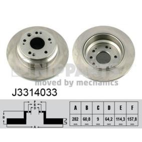 Comprar Disco de freno de NIPPARTS J3314033 a bajo precio de 42,84 €