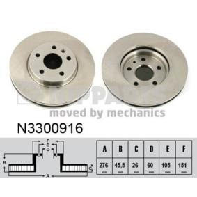 Comprar Disco de freno de NIPPARTS N3300916 a bajo precio de 74,47 €