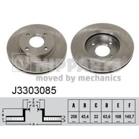 Comprar Disco de freno de NIPPARTS J3303085 a bajo precio de 40,87 €
