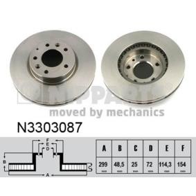 Bremsscheibe N3303087 von NIPPARTS günstig für 67,88 € online kaufen