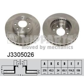Comprar Disco de freno de NIPPARTS J3305026 a bajo precio de 57,56 €