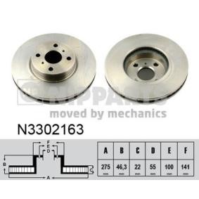 Achetez des Disque de frein NIPPARTS N3302163 à prix pour 62,84 €
