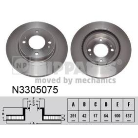 Comprar Disco de freno de NIPPARTS N3305075 a bajo precio de 54,40 €