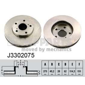 Comprar Disco de freno de NIPPARTS J3302075 a bajo precio de 56,39 €