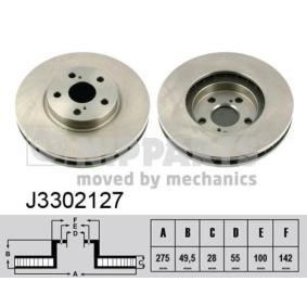 Achetez des Disque de frein NIPPARTS J3302127 à prix pour 60,47 €