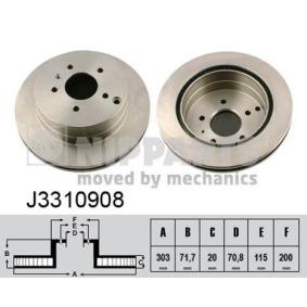 Comprar Disco de freno de NIPPARTS J3310908 a bajo precio de 75,85 €