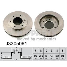Comprar Disco de freno de NIPPARTS J3305061 a bajo precio de 71,39 €