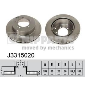 Comprar Disco de freno de NIPPARTS J3315020 a bajo precio de 57,91 €