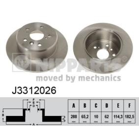 Comprar Disco de freno de NIPPARTS J3312026 a bajo precio de 47,52 €