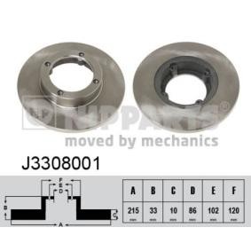 Comprar Disco de freno de NIPPARTS J3308001 a bajo precio de 29,62 €