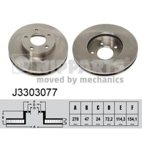 Comprar Disco de freno de NIPPARTS J3303077 a bajo precio de 59,04 €