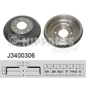 Osta Jarrurumpu NIPPARTS:llä J3400306 edullisesti hintaan 39,44 €