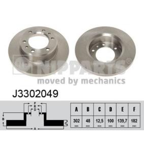Achetez des Disque de frein NIPPARTS J3302049 à prix pour 52,35 €