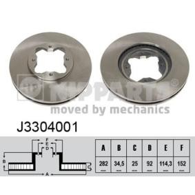 Comprar Disco de freno de NIPPARTS J3304001 a bajo precio de 43,13 €