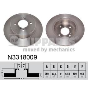 Comprar Disco de freno de NIPPARTS N3318009 a bajo precio de 41,73 €
