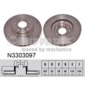 Bremsscheibe N3303097 von NIPPARTS günstig für 91,25 € online kaufen