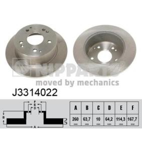 Comprar Disco de freno de NIPPARTS J3314022 a bajo precio de 36,60 €