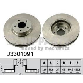 Comprar Disco de freno de NIPPARTS J3301091 a bajo precio de 96,72 €