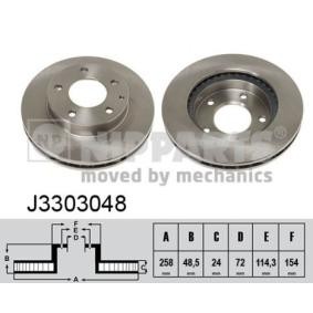 Bremsscheibe J3303048 von NIPPARTS günstig für 43,20 € online kaufen
