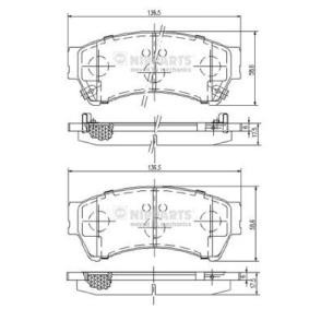 Bremsbeläge N3603071 von NIPPARTS günstig für 46,42 € online kaufen