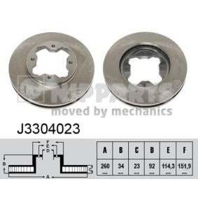 Comprar Disco de freno de NIPPARTS J3304023 a bajo precio de 43,70 €