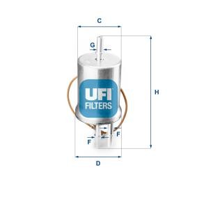 Köp Bränslefilter av UFI 31.853.00 till det låga priset 295,73 kr