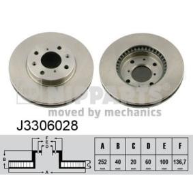 Comprar Disco de freno de NIPPARTS J3306028 a bajo precio de 49,39 €